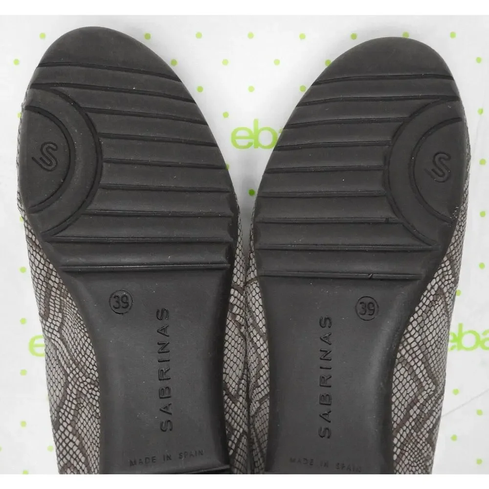 Sabrinas London women's size 39 8 M ballet flats slip on comfort shoes leather b